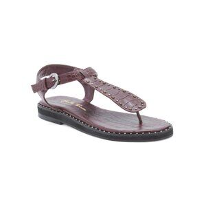 PAULA TORRES Grape Made In Brazil Leather Austin Sandals